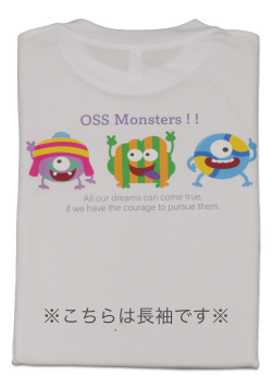 Tシャツ OSS!! モンスター 長袖 白