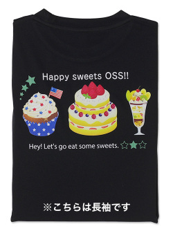 Tシャツ OSS!! スイーツ 長袖 黒