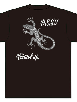 Tシャツ OSS!! トカゲ (黒)