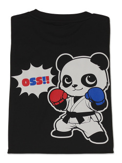 Tシャツ OSS!! 組手パンダ (黒)