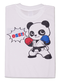 Tシャツ OSS!! 組手パンダ (白)　画像