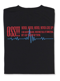 OSS!! ウェーブ メッシュロングスリーブTシャツ （黒）