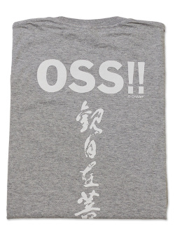OSS!!観自在菩薩 コットンTシャツ 杢グレー