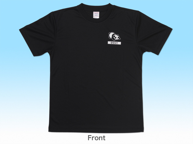 Tシャツ OSS!! パンダ 黒