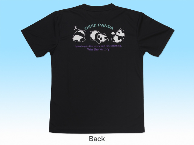 Tシャツ OSS!! パンダ 黒
