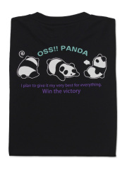 Tシャツ OSS!! パンダ 黒