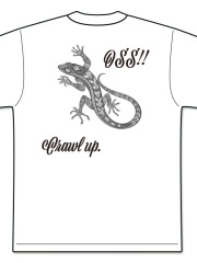 Tシャツ OSS!! トカゲ (白)