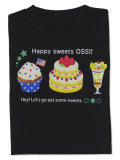 Tシャツ OSS!! スイーツ 黒