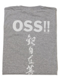 OSS!!観自在菩薩 コットンTシャツ 杢グレー