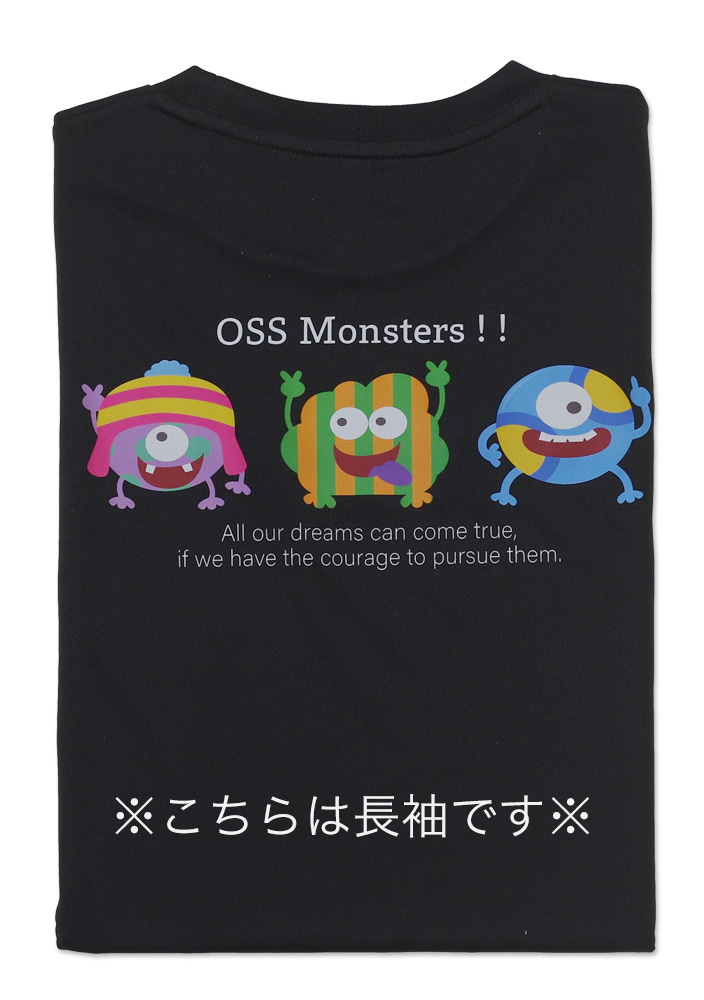 Tシャツ OSS!! モンスター 長袖 黒
