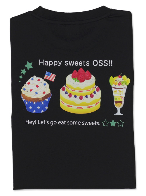 Tシャツ OSS!! スイーツ 黒