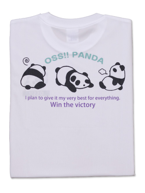 Tシャツ OSS!! パンダ 白