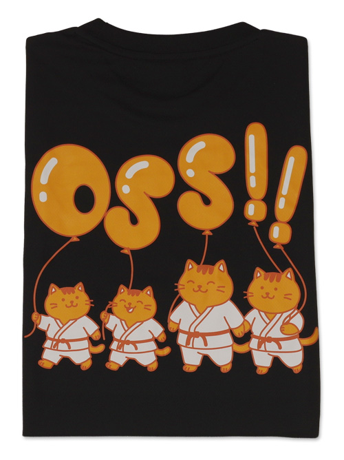 Tシャツ OSS!! バルーン猫 (黒)