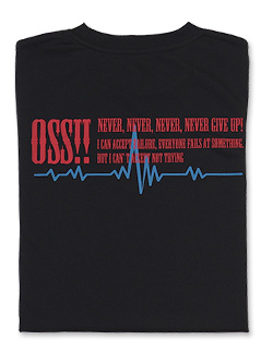 OSS!! ウェーブ メッシュロングスリーブTシャツ （黒）