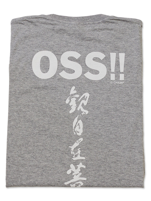 OSS!!観自在菩薩 コットンTシャツ 杢グレー