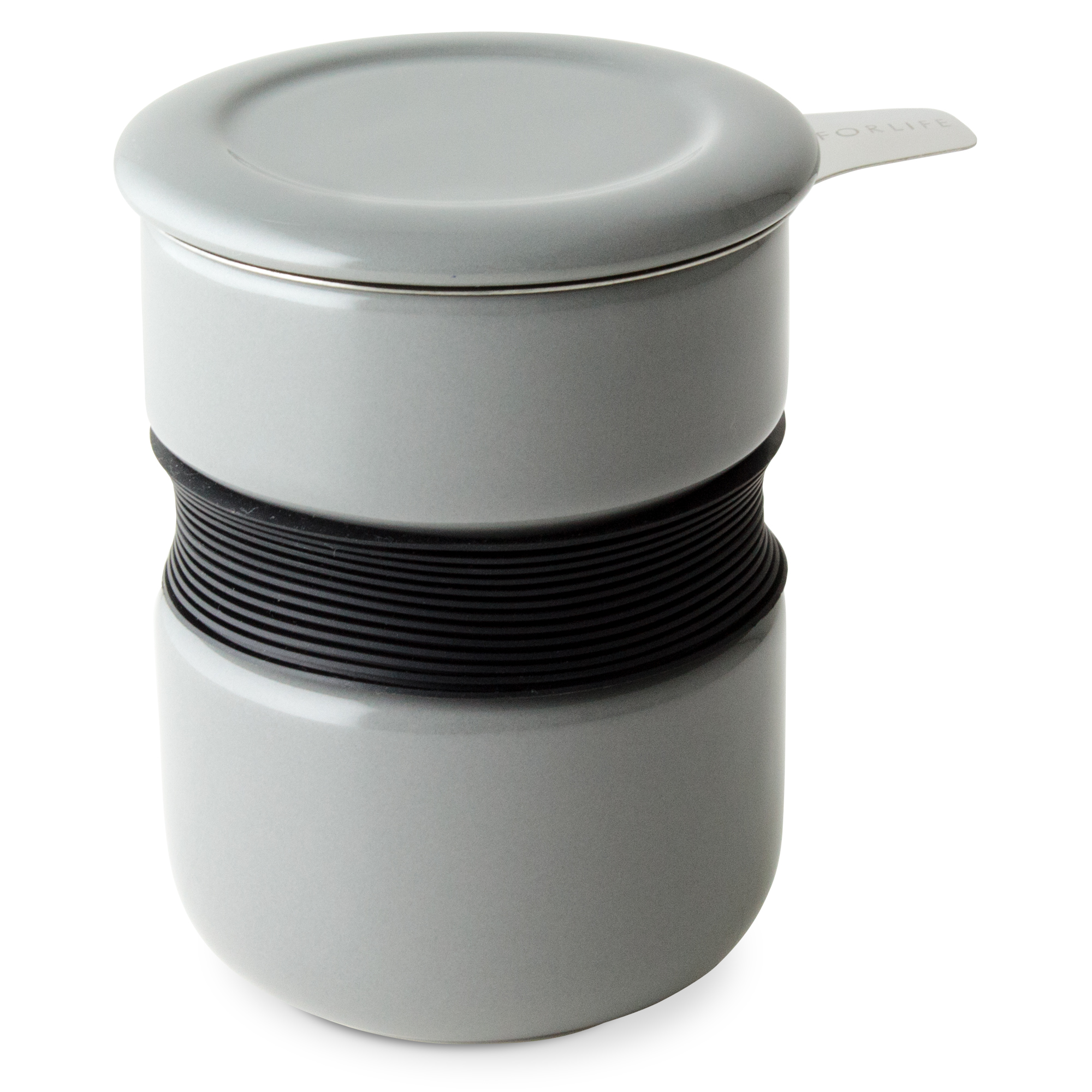 FORLIFEフォーライフ Curveカーブ Asian Style Tea Cupアジアンスタイルティーカップ 383 茶こし付きカップ　グレー