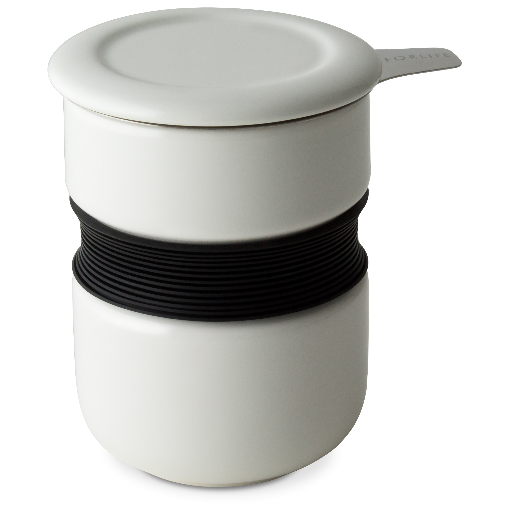 FORLIFEフォーライフ Curveカーブ Asian Style Tea Cupアジアンスタイルティーカップ 383 茶こし付きカップ　ホワイト