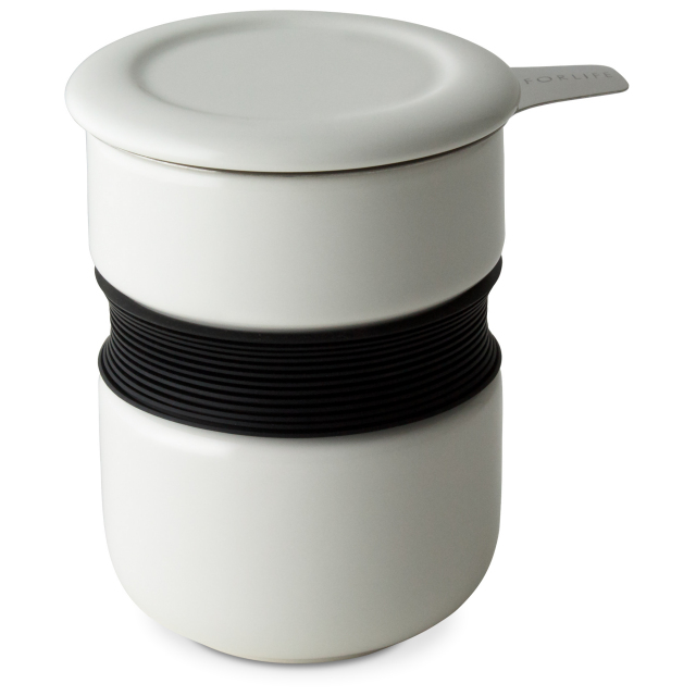 FORLIFEフォーライフ Curveカーブ Asian Style Tea Cupアジアンスタイルティーカップ 383 茶こし付きカップ　ホワイト