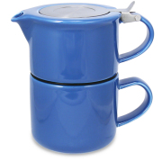 FORLIFEフォーライフ Tea for Oneティーフォーワン 347 マグカップ付きティーポット　ブルー