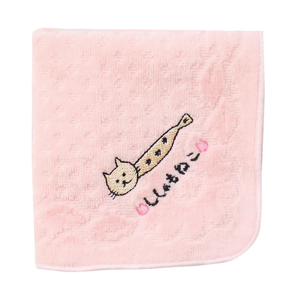 ししゃもねこ香付刺繍タオル