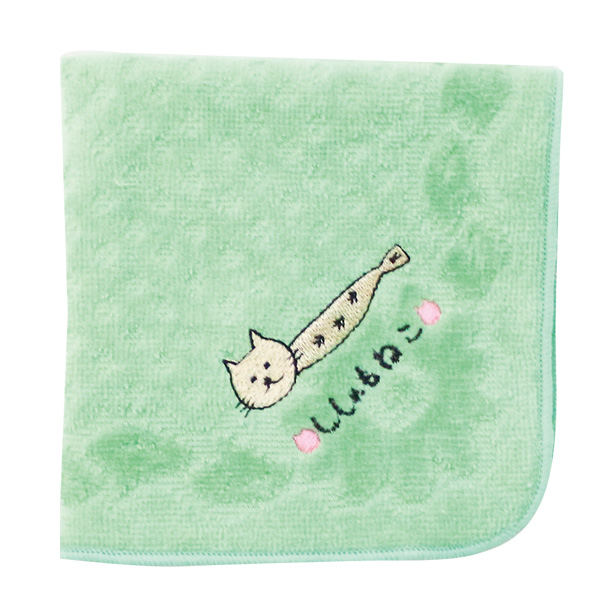 ししゃもねこ香付刺繍タオル