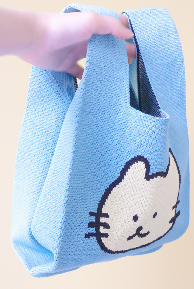ししゃもねこニットトートバッグ