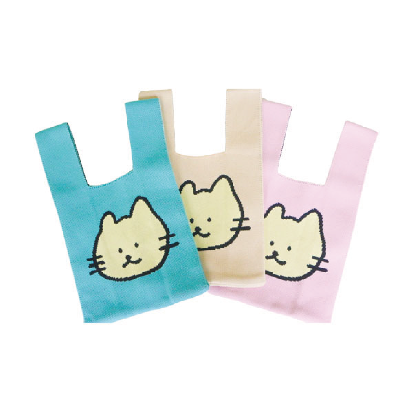 ししゃもねこニットトートバッグ