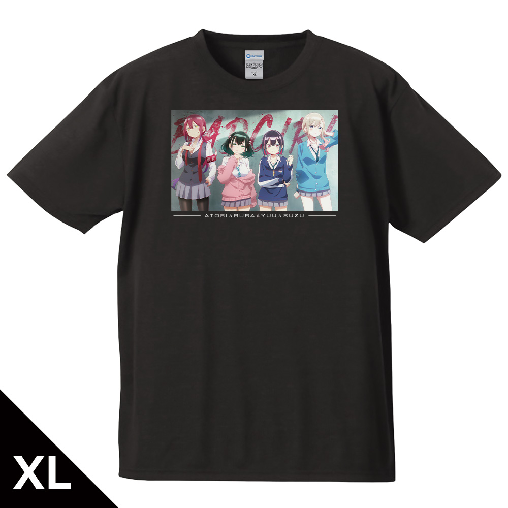 ばっどがーる Tシャツ 優&亜鳥&涼&るら ティザービジュアルver. XLサイズ