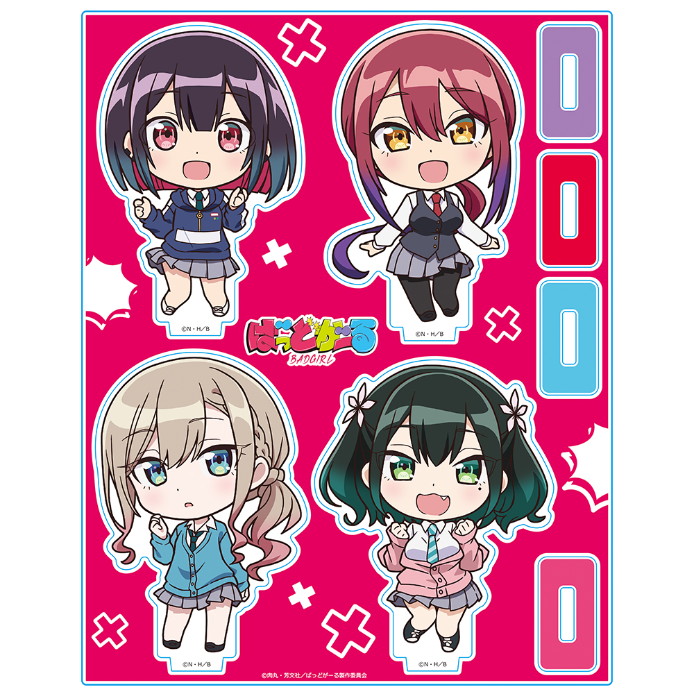 ばっどがーる キャラクターラバーマット 優&亜鳥&涼&るら ティザー