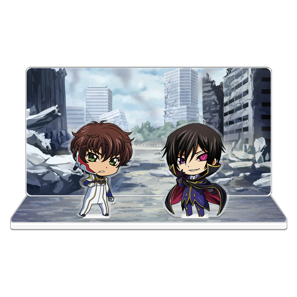コードギアス 反逆のルルーシュ アクリルジオラマB［ルルーシュ ゼロ服ver.＆スザク パイロットスーツver.］