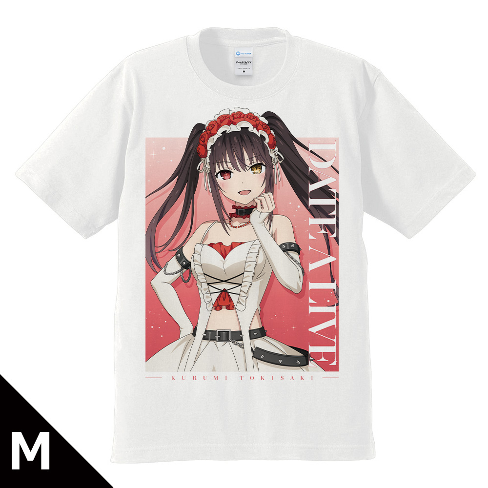 デート・ア・ライブV Tシャツ 時崎狂三  ゴシックパンク ホワイトver. Mサイズ 【描き下ろし】