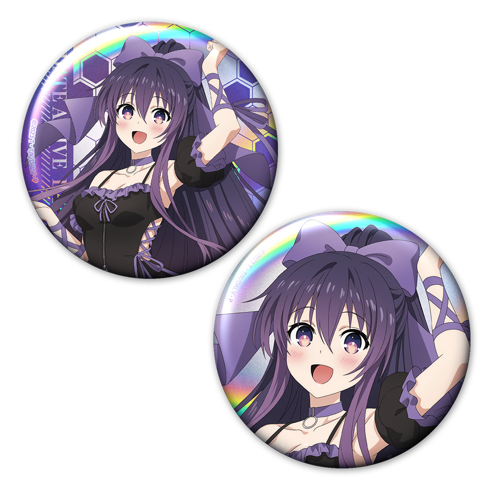 デート・ア・ライブV ホログラム缶バッジ２個セット 夜刀神十香  ゴシックパンクver. 【描き下ろし】