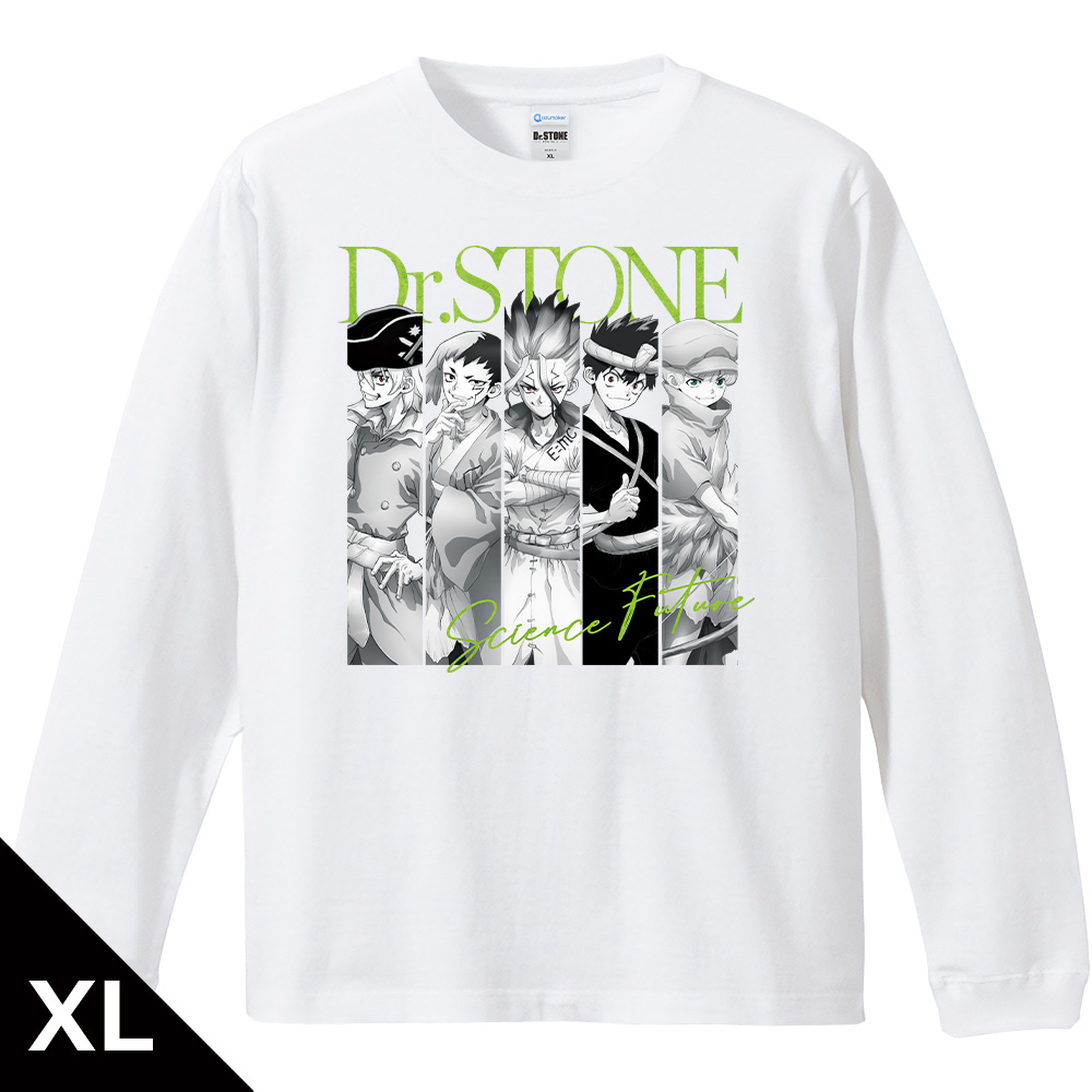 Ｄｒ．ＳＴＯＮＥ リブ付ロングスリーブTシャツ 千空&ゲン&龍水&クロム&羽京 XLサイズ