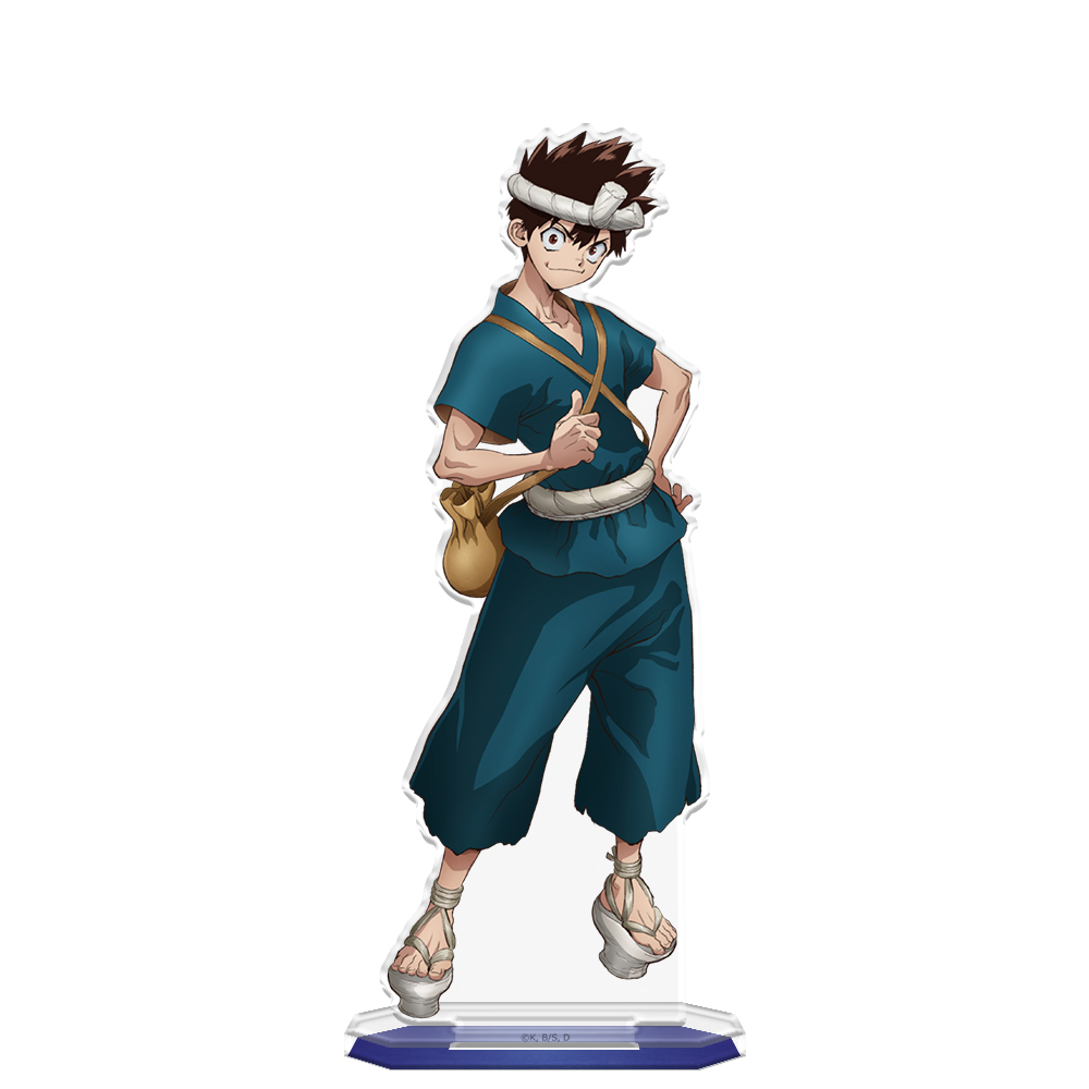 Dr.STONE_あにぽぷシリーズ ブラックアクリルキーホルダー K 氷