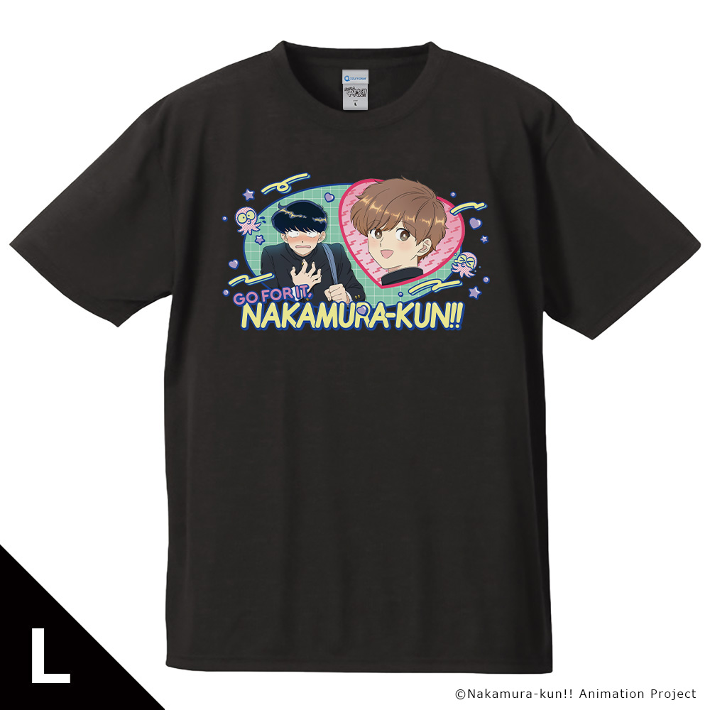 TVアニメーション『ガンバレ！中村くん！！』 Tシャツ 中村男久斗＆広瀬愛貴 BLACKver. Lサイズ
