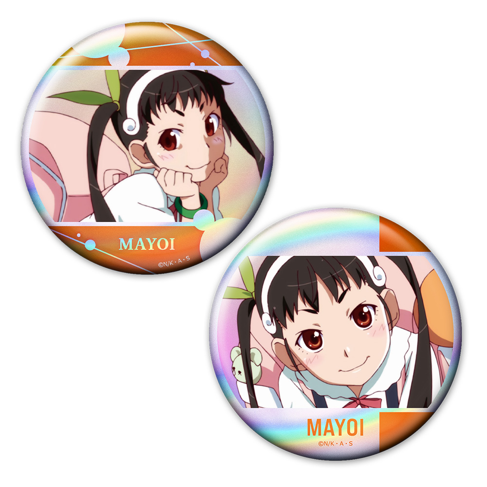 <物語>シリーズ ホログラム缶バッジ２個セット 八九寺真宵