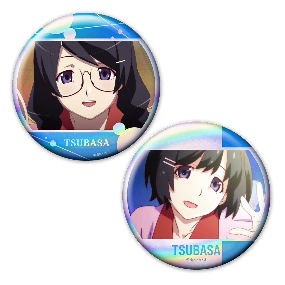 <物語>シリーズ ホログラム缶バッジ２個セット 羽川翼