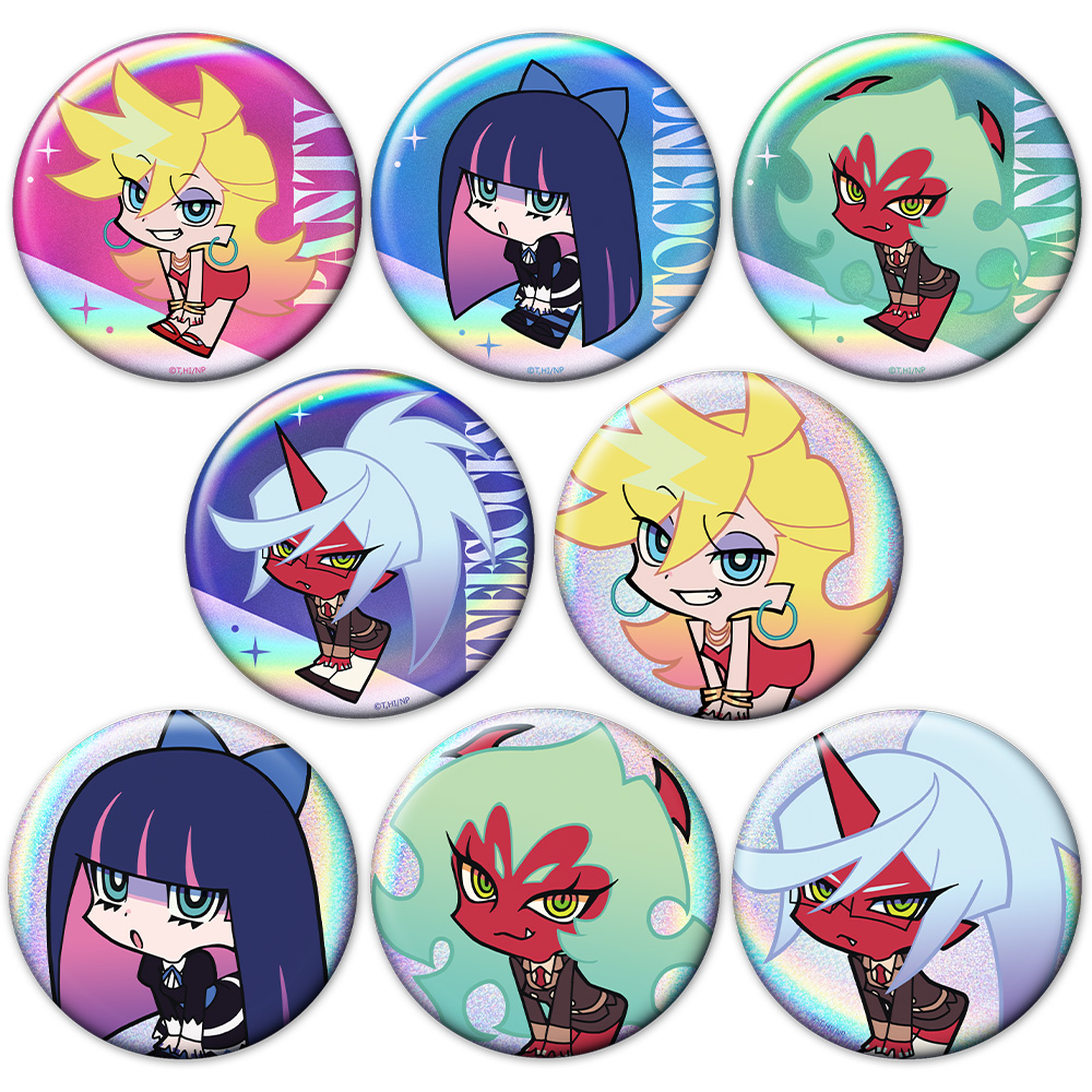 New PANTY & STOCKING with GARTERBELT つんぴっつトレーディングホログラム缶バッジ （BOX）全8種