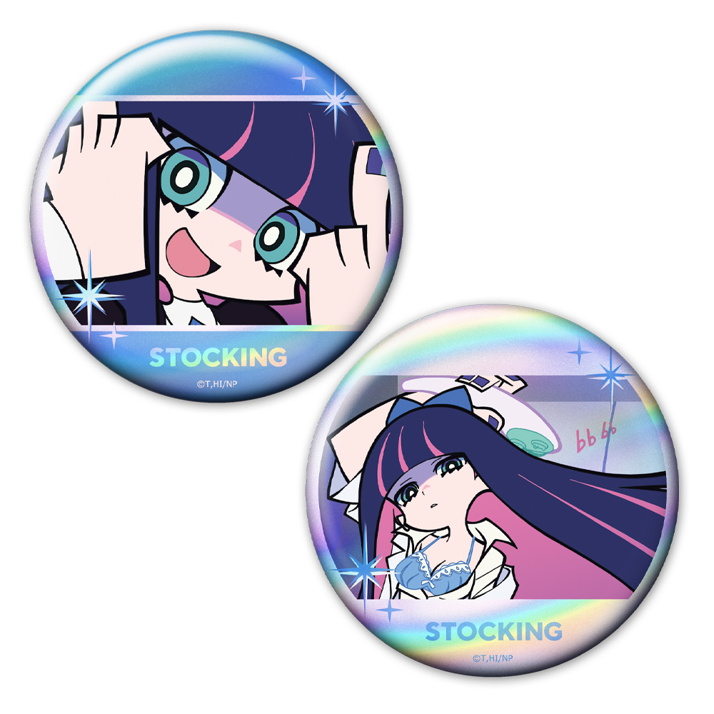 New PANTY & STOCKING with GARTERBELT ホログラム缶バッジ2個セット ストッキング vol.2