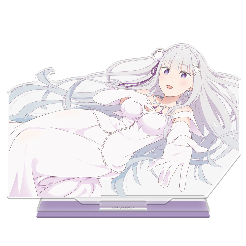 希少　Re:ゼロから始める異世界生活　リゼロ　原作絵　アクリルスタンド　エミリア Re:ゼロから始める異世界生活 アクリルスタンド＿エミリア＆レム