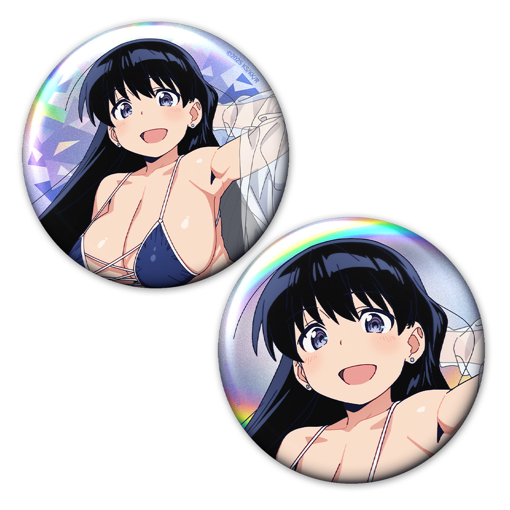 瑠璃の宝石 ホログラム缶バッジ2個セット 荒砥 凪 水着ver.【描き下ろし】