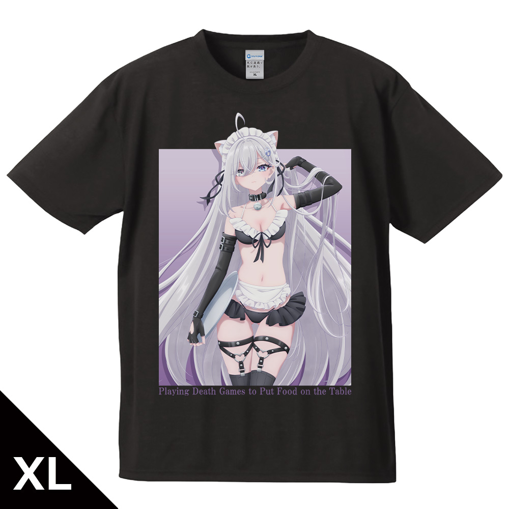 死亡遊戯で飯を食う。 Tシャツ 幽鬼 ねこみみ水着メイド ver. XLサイズ 【描き下ろし】