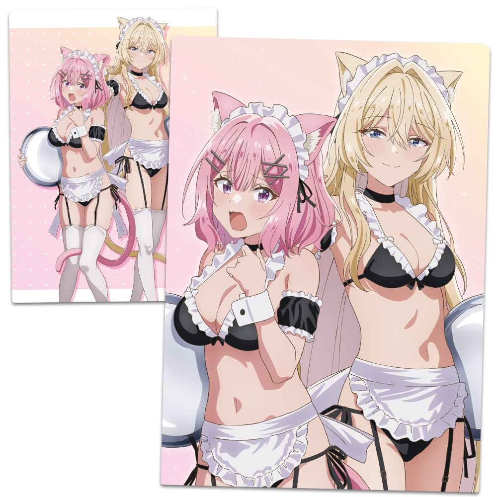 わたしが恋人になれるわけないじゃん、ムリムリ!（※ムリじゃなかった!?） クリアファイル れな子&真唯 猫耳水着メイドver.【描き下ろし】