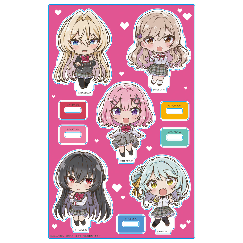 わたしが恋人になれるわけないじゃん、ムリムリ!（※ムリじゃなかった!?） アクリルキャラスタンド れな子＆真唯＆紫陽花＆紗月＆香穂 デフォルメキャラ