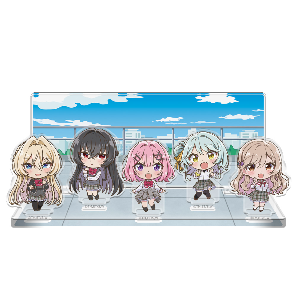 わたしが恋人になれるわけないじゃん、ムリムリ!（※ムリじゃなかった!?） アクリルジオラマ れな子＆真唯＆紫陽花＆紗月＆香穂