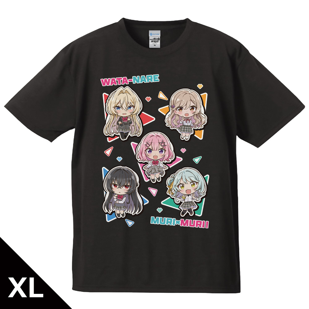 わたしが恋人になれるわけないじゃん、ムリムリ!（※ムリじゃなかった!?） Tシャツ れな子＆真唯＆紫陽花＆紗月＆香穂 デフォルメver. XLサイズ