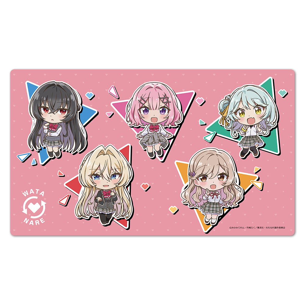 わたしが恋人になれるわけないじゃん、ムリムリ!（※ムリじゃなかった!?） キャラクターラバーマット れな子＆真唯＆紫陽花＆紗月＆香穂 デフォルメver.