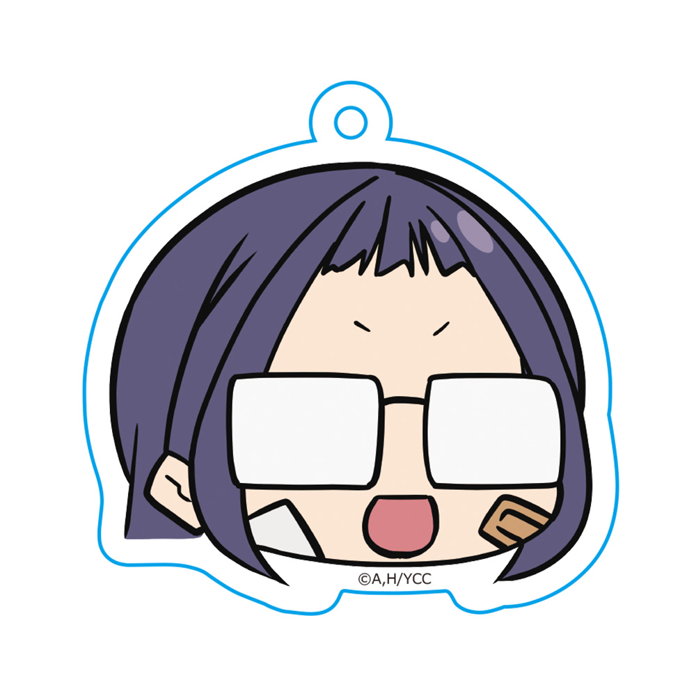 ゆるキャン△　顔スタンプキーホルダー 大垣千明 負傷Ver.