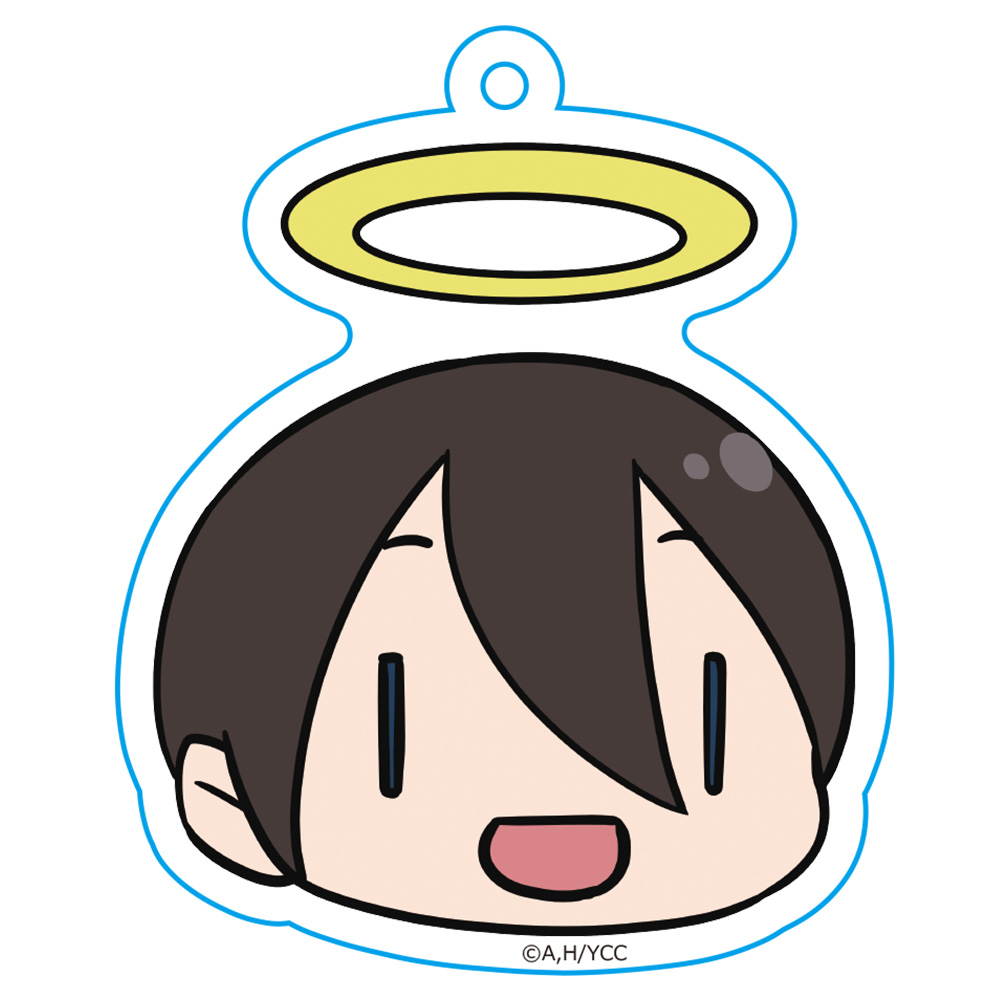 ゆるキャン△　顔スタンプキーホルダー 斉藤恵那 天使の輪Ver.　