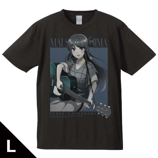 青春ブタ野郎はサンタクロースの夢を見ない Tシャツ 桜島麻衣 ギターガールver. 【描き下ろし】 Lサイズ